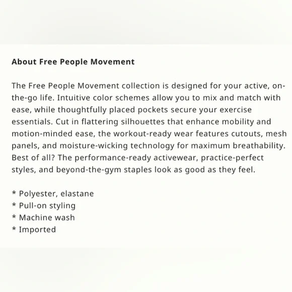 Free People Movement Ashford High Rise Lose Control Leggings Sz M - Picture 13 of 16